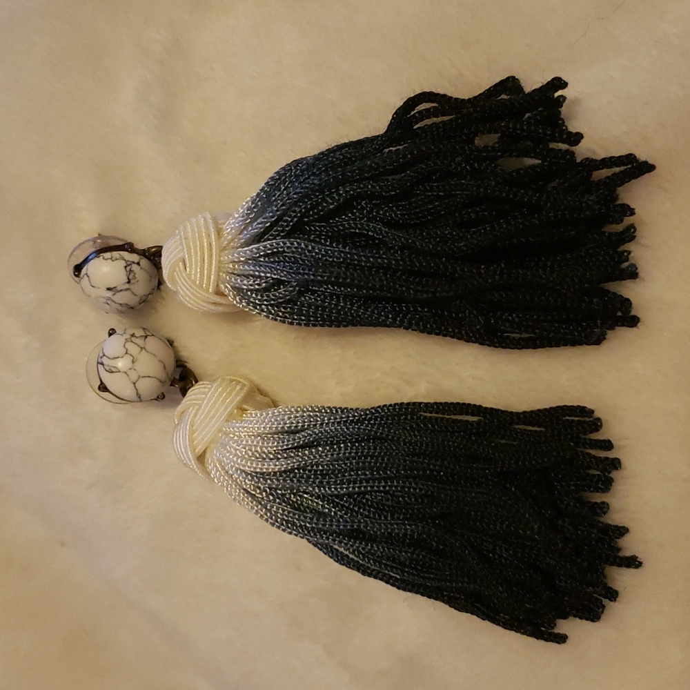 BaubleBar Blue Statement Earrings